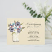 Floral Mason Jar Baby Shower Einladung (Stehend Vorderseite)