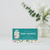Floral Mason Jar Baby Shower Ticket Einladung (Stehend Vorderseite)