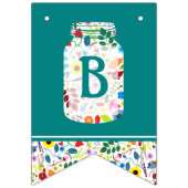 Floral Mason Jar Baby Shower Wimpelkette (Dritte Fahne)