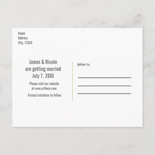 Floral Mason Jar Blue Lights Rustikal Save the Dat Ankündigungspostkarte (Rückseite)