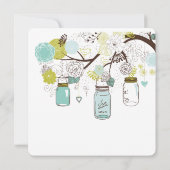 Floral Mason Jars Brautparty Einladung (Rückseite)