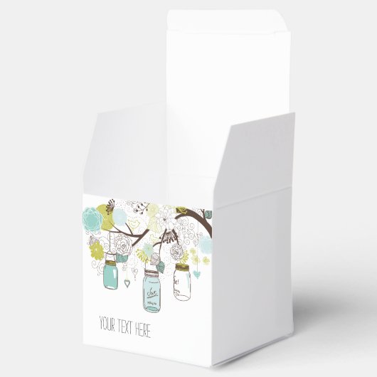 Floral Mason Jars Geschenkschachtel (Geöffnet)