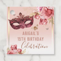 Floral Masquerade Pink Happy 15. Geburtstag