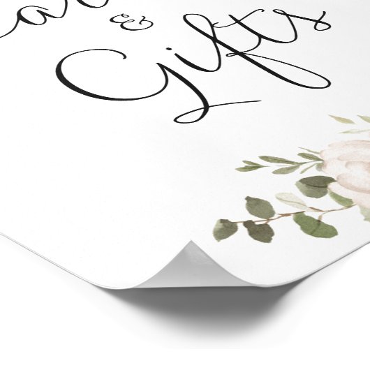 Floral Mauve Blush Elegante Hochzeitskarten Gesche Poster (Ecke)