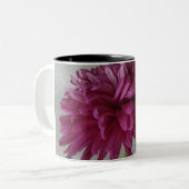 Floral Mauve Zwei-Tone-Kaffee-Tasse Zweifarbige Tasse (Vorderseite Links)