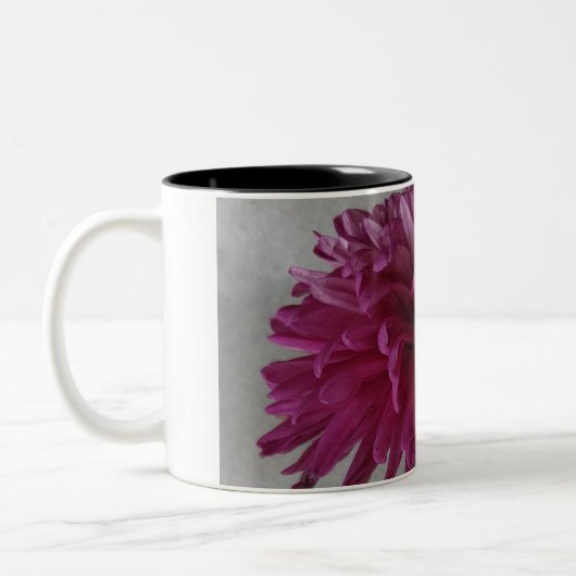 Floral Mauve Zwei-Tone-Kaffee-Tasse Zweifarbige Tasse (Links)