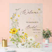 Floral Meadow Butterfells Brautparty Willkommen Acrylschild (Hochzeit)