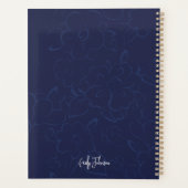 Floral Meadow Cream Pink Botanical Custom Name Planer (Rückseite)