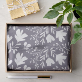 Floral Meadow Dreams Botanical Silhouettes lav Seidenpapier