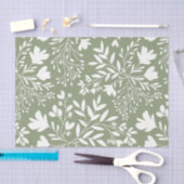 Floral Meadow Dreams Botanical Silhouettes sage Seidenpapier (Handwerk)