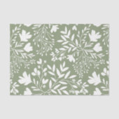 Floral Meadow Dreams Botanical Silhouettes sage Seidenpapier (Vorderseite)