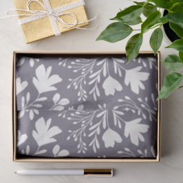 Floral Meadow Dreams Botanische Silhouetten lav Seidenpapier
