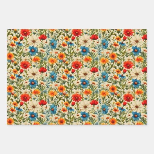 Floral Medley Geschenkpapier Set (Vorderseite 2)