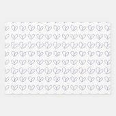 Floral medley outline in blue geschenkpapier set (Vorderseite 3)