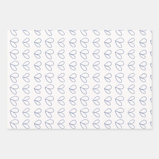 Floral medley outline in blue geschenkpapier set (Vorderseite 2)