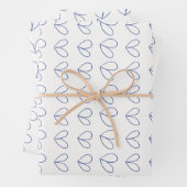 Floral medley outline in blue geschenkpapier set (Beispiel)