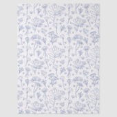 Floral medley outline in blue seidenpapier (Vorderseite)