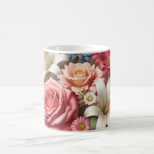 Floral Medley Vibrant Blooms & Botanische Schönhei Kaffeetasse (Mittel)