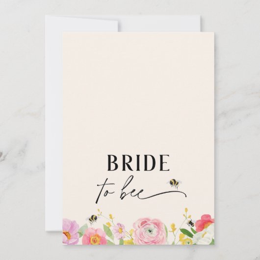 Floral mehrfarbig bedeutet, Brautparty zu sein Einladung (Rückseite)