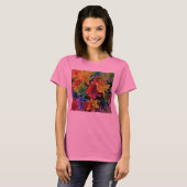 Floral, mehrfarbig oben (rosa) T-Shirt (Vorne ganz)
