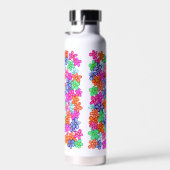 Floral mehrfarbige Blume Zeichnend Muster Trinkflasche (Rechts)