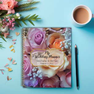 Floral mehrfarbige Rose Mein Hochzeitsplaner Planer