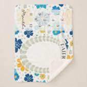 Floral Meilenstein Picture Prop Sherpadecke (Vorderseite)