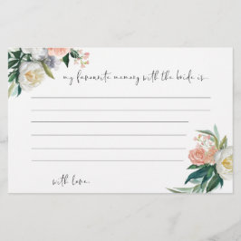 Floral Mein Lieblingsgedächtnis mit den Brautkarte Flyer