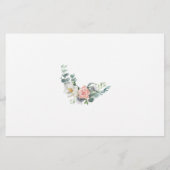 Floral Mein Lieblingsgedächtnis mit den Brautkarte Flyer (Hinten)