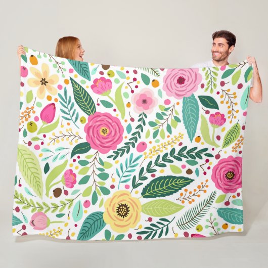 Floral Melody 60x80 Fleece Blanket (Beispiel)