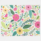 Floral Melody 60x80 Fleece Blanket (Vorderseite (Horizontal))