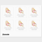 Floral Memorial Bird Seed Favorit Sticker (Blatt)
