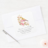 Floral Memorial Bird Seed Favors Sticker (Umschlag)