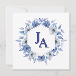 Floral Memorial Invitation 5.25" Square Flat Card Einladung