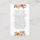 Floral Memorial Photo Funeral Prayer Card Visitenkarte (Rückseite)
