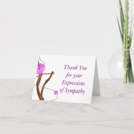 Floral Memorial Vielen Dank für Ihr Beileid Dankeskarte