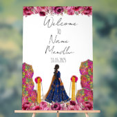 Floral Mendhi Acrylschild (Neutral)