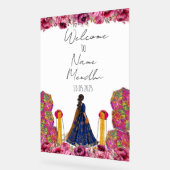 Floral Mendhi Acrylschild (Winkel)