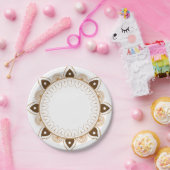 Floral Mendola Design Paper Plate Pappteller (Party)