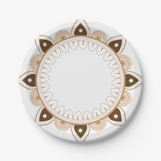 Floral Mendola Design Paper Plate Pappteller (Vorderseite)
