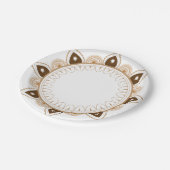 Floral Mendola Design Paper Plate Pappteller (Schrägansicht)