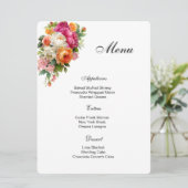 Floral Menu Card Menükarte (Stehend Vorderseite)