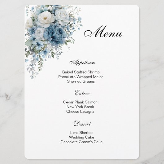 Floral Menu Card Menükarte (Vorderseite)