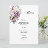 Floral Menu Card Menükarte (Stehend Vorderseite)