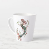 Floral Mermaid Latte Tasse - Whimsical Romance (Linke Ecke)