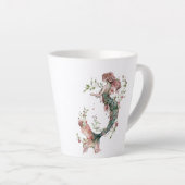 Floral Mermaid Latte Tasse - Whimsical Romance (Rechte Ecke)