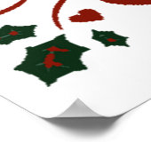 Floral Merry Christmas Poster (Ecke)