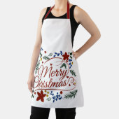 Floral Merry Christmas Schürze (InSitu)