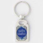 Floral & Metalic Silver Blüh Schlüsselanhänger (Vorderseite)