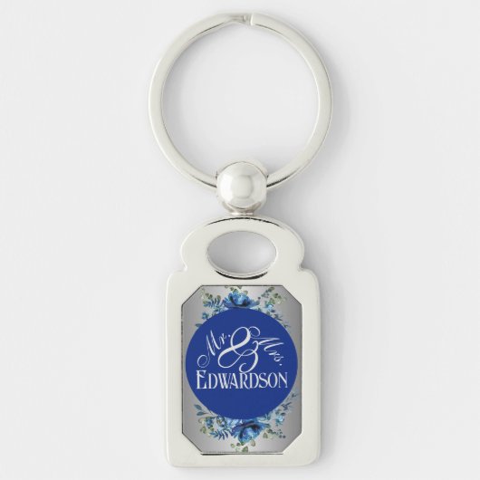 Floral & Metalic Silver Blüh Schlüsselanhänger (Vorderseite)